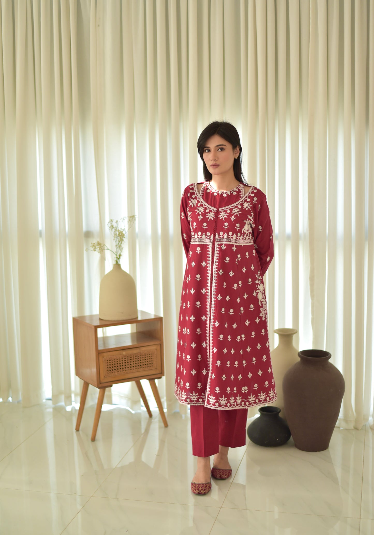 Maroon Ruya Set